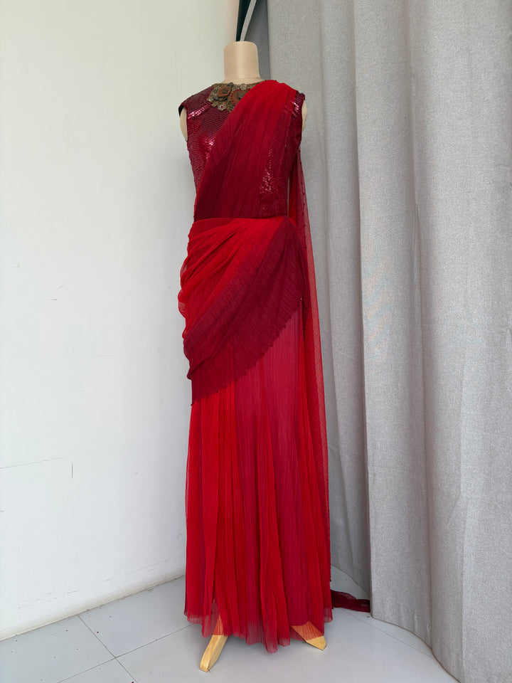 Tarun Tahiliani Draped Saree Set