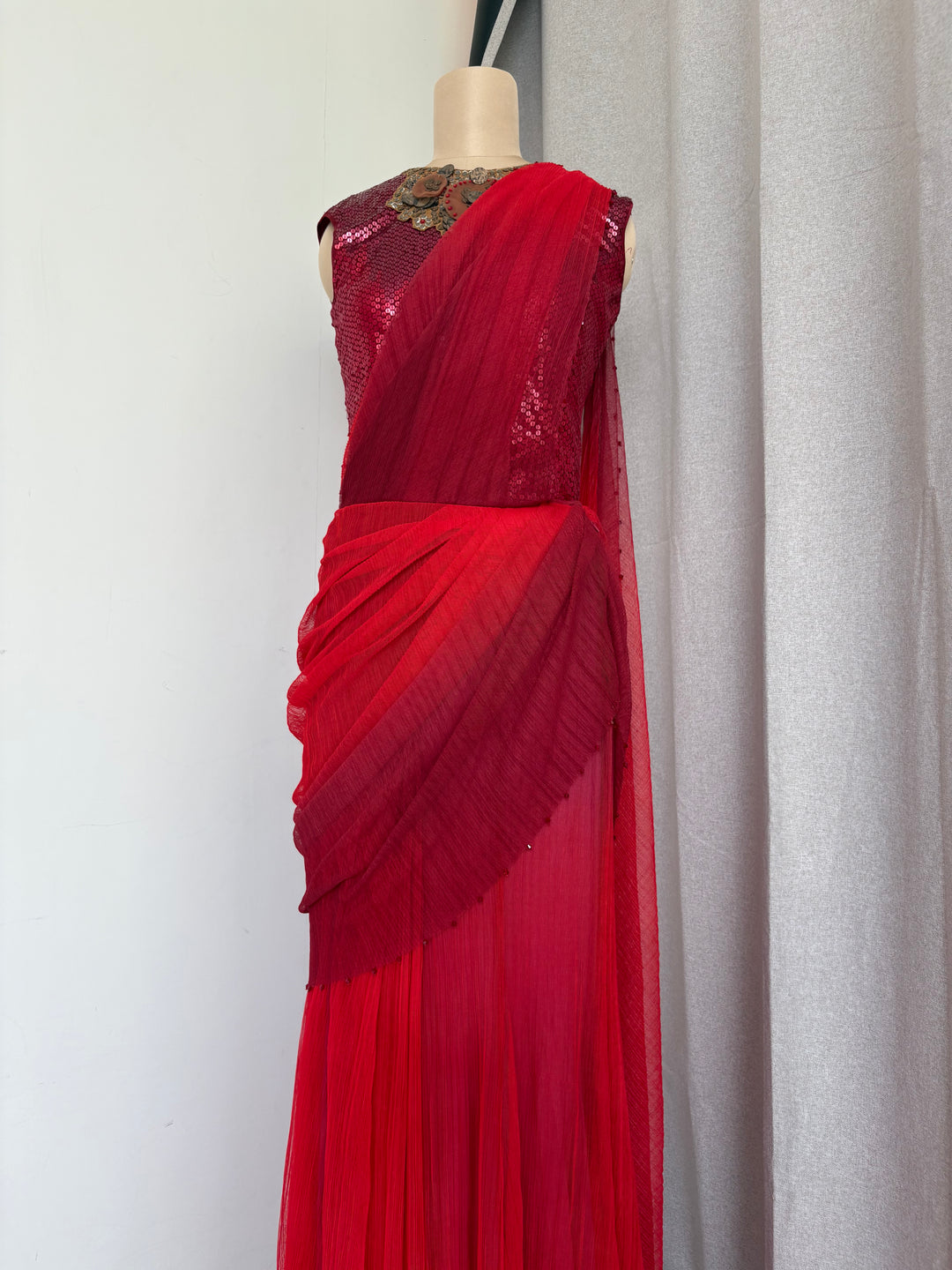 Tarun Tahiliani Draped Saree Set