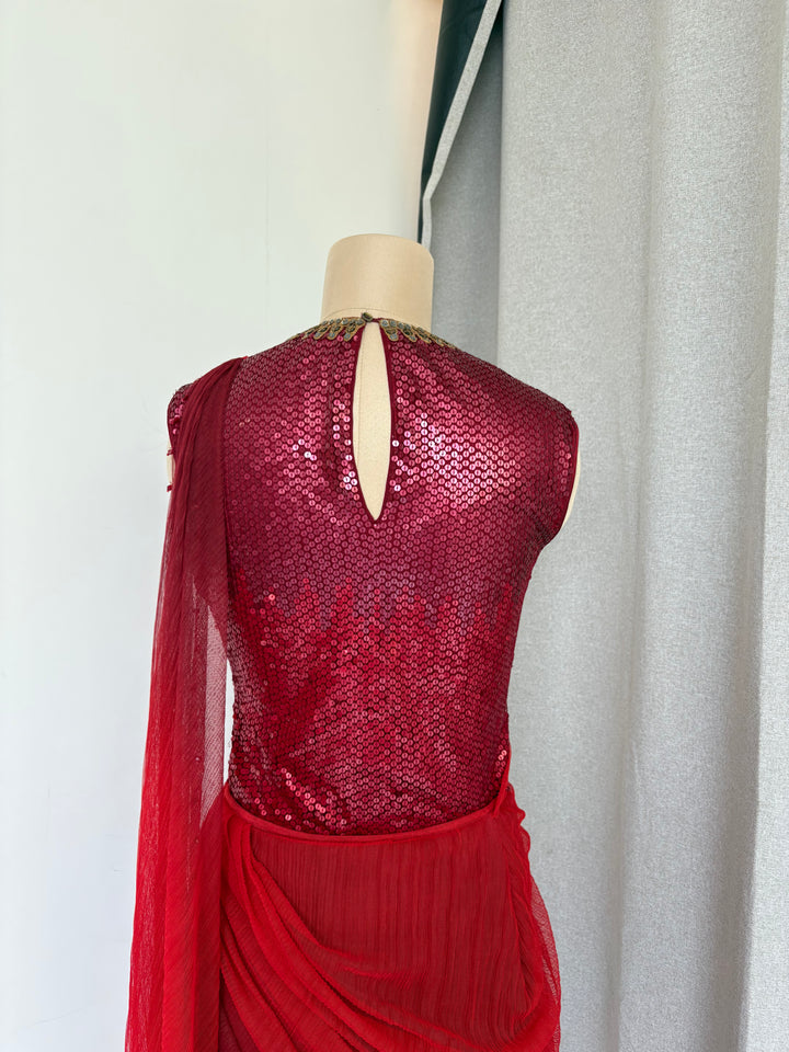 Tarun Tahiliani Draped Saree Set
