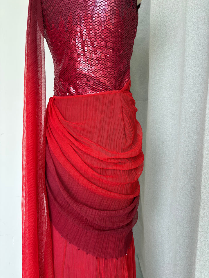 Tarun Tahiliani Draped Saree Set