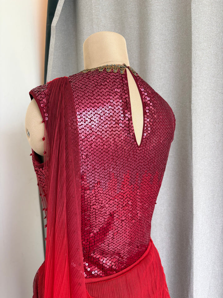 Tarun Tahiliani Draped Saree Set