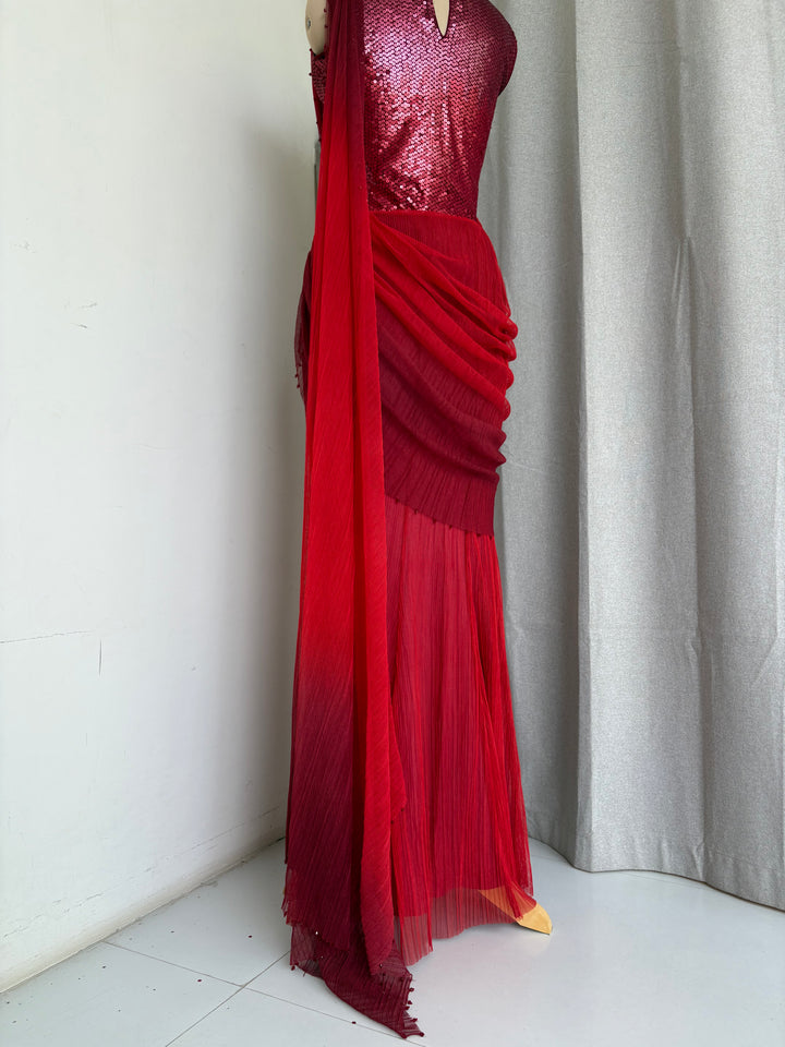 Tarun Tahiliani Draped Saree Set