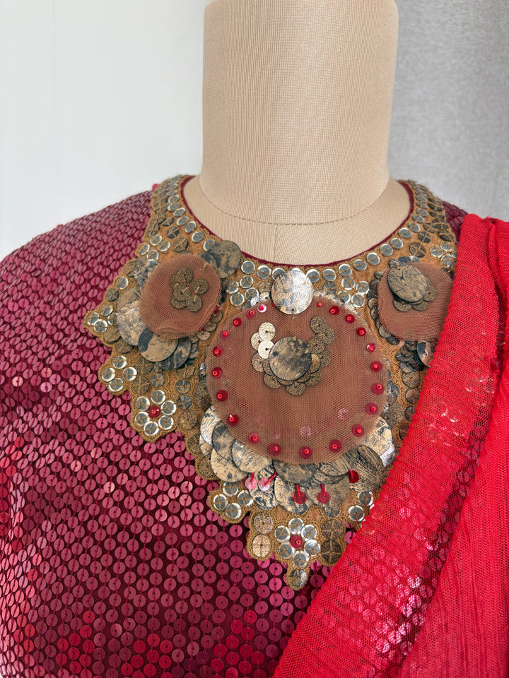 Tarun Tahiliani Draped Saree Set