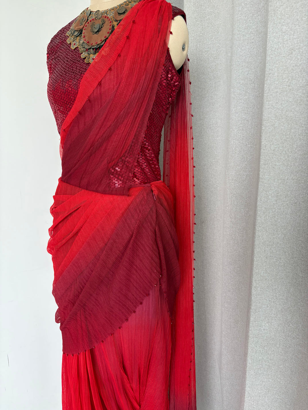 Tarun Tahiliani Draped Saree Set