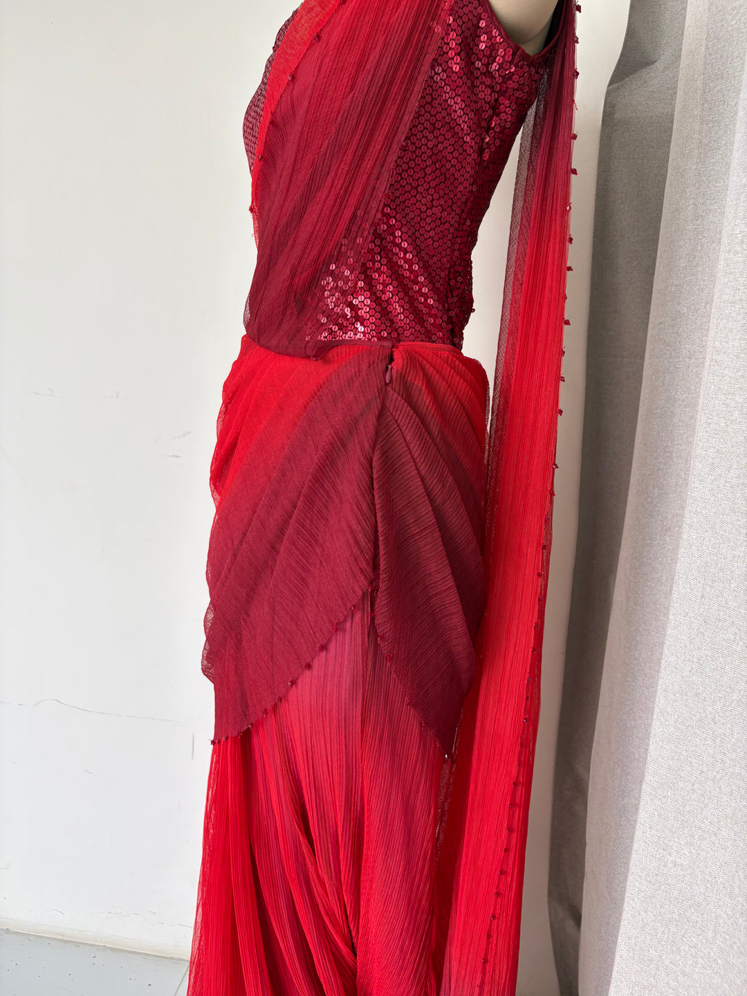 Tarun Tahiliani Draped Saree Set