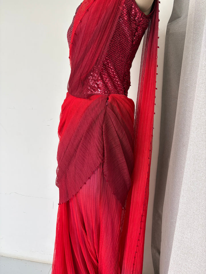 Tarun Tahiliani Draped Saree Set
