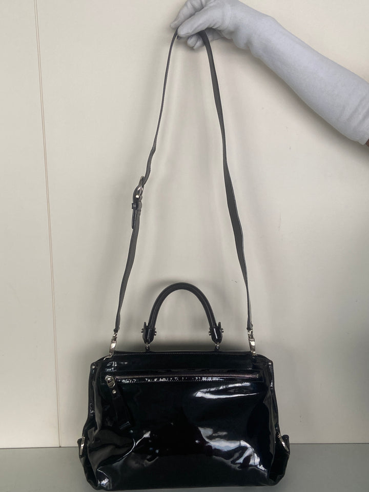 Salvatore Ferragamo Sofia Patent Leather Top Handle Bag