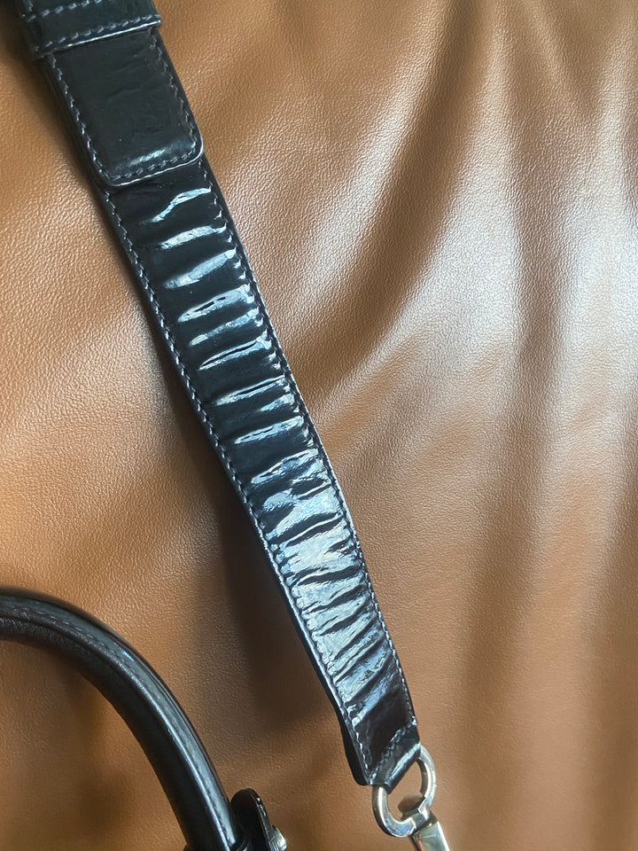 Salvatore Ferragamo Sofia Patent Leather Top Handle Bag