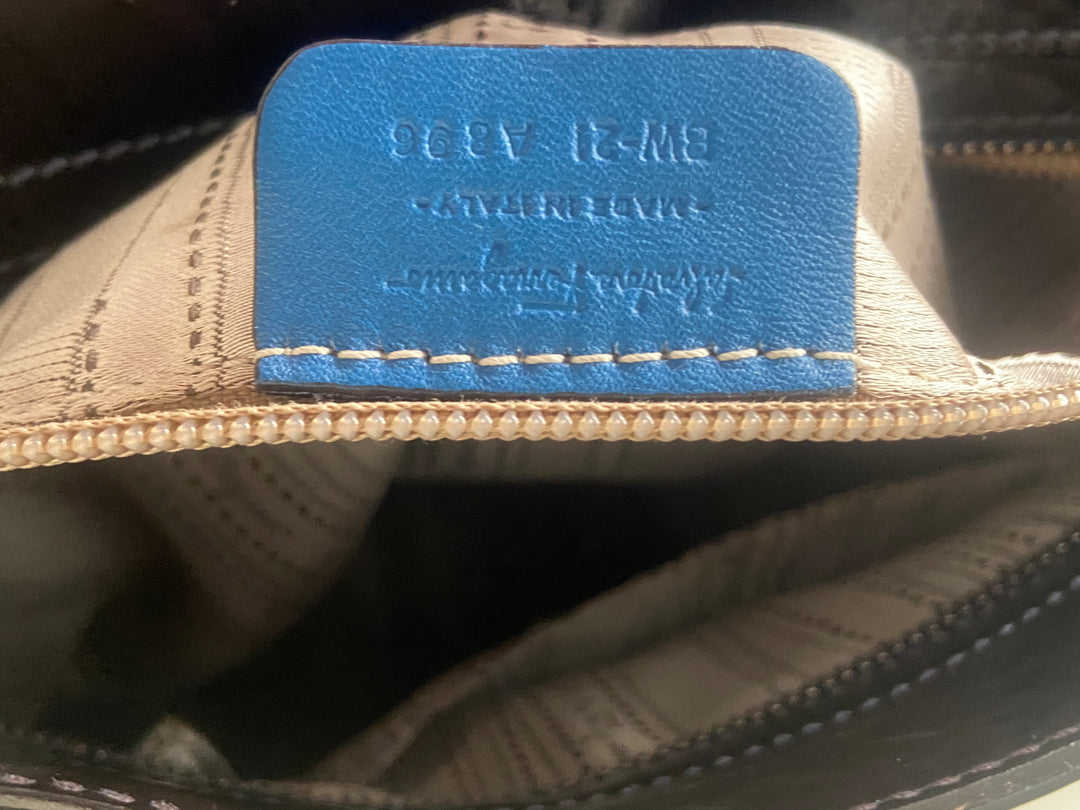 Salvatore Ferragamo Sofia Patent Leather Top Handle Bag