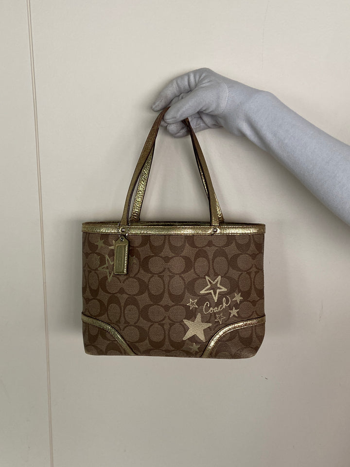 Coach Heritage Star Print Top Handle Tote