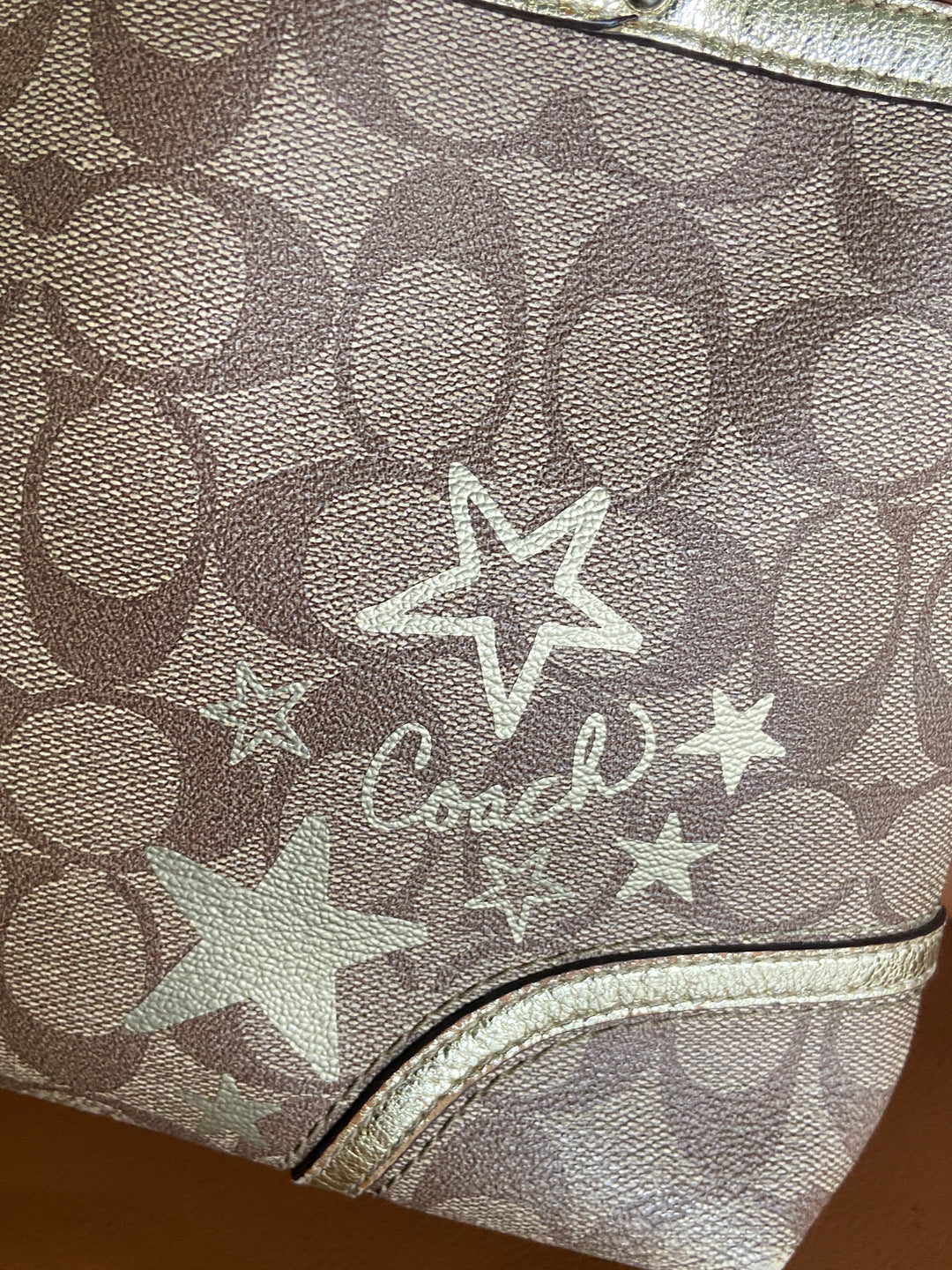 Coach Heritage Star Print Top Handle Tote