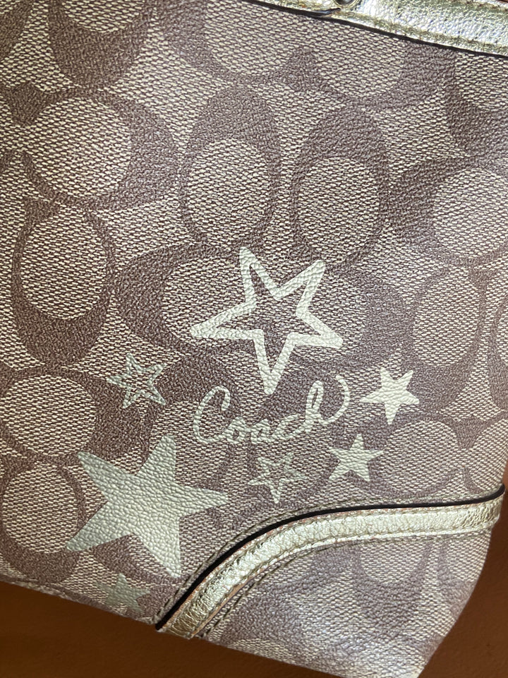 Coach Heritage Star Print Top Handle Tote