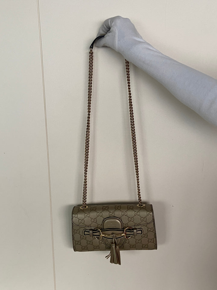 Gucci Emily Chain Small Guccissima Leather Shoulder Bag