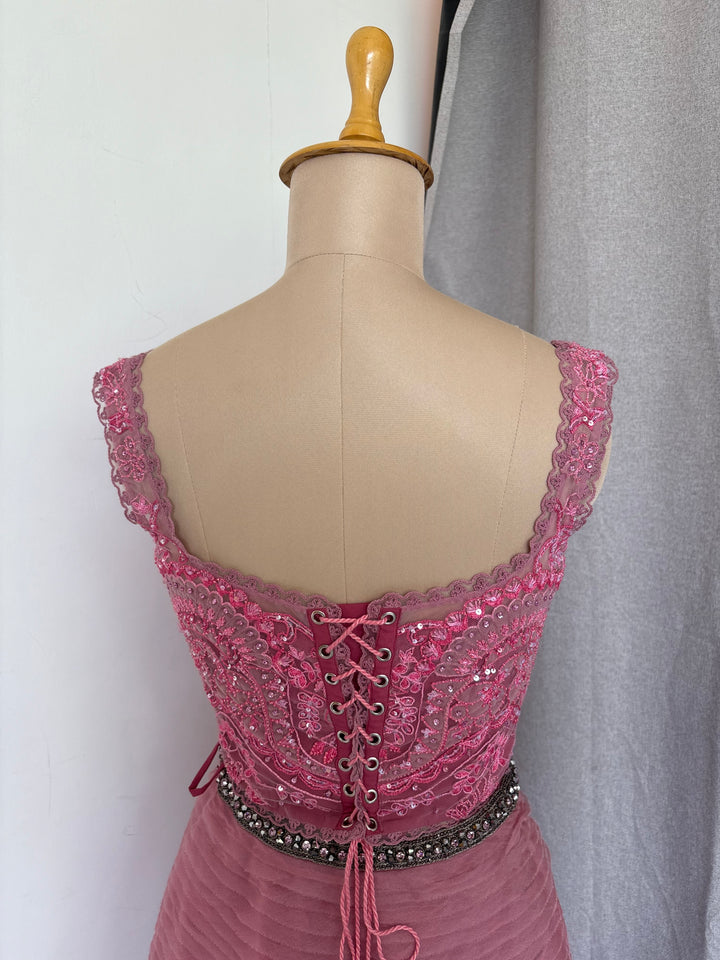 Jade by Monica & Karishma Mauve Lehenga Set