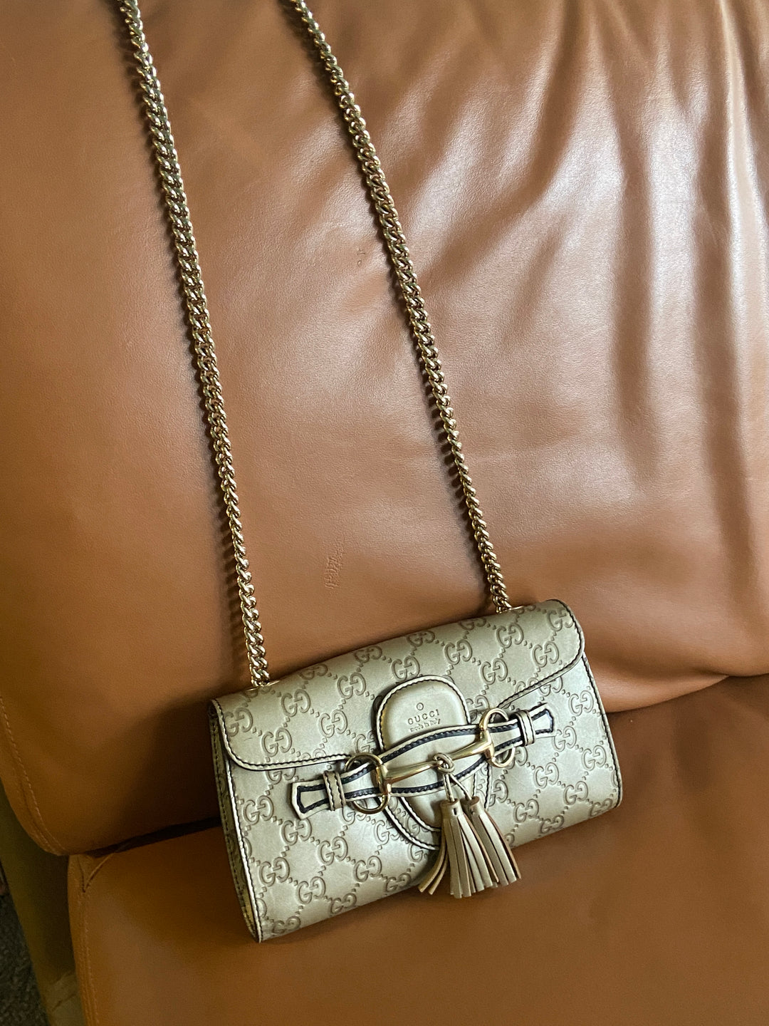 Gucci Emily Chain Small Guccissima Leather Shoulder Bag