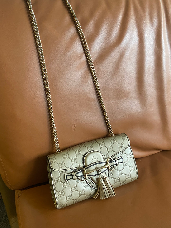 Gucci Emily Chain Small Guccissima Leather Shoulder Bag