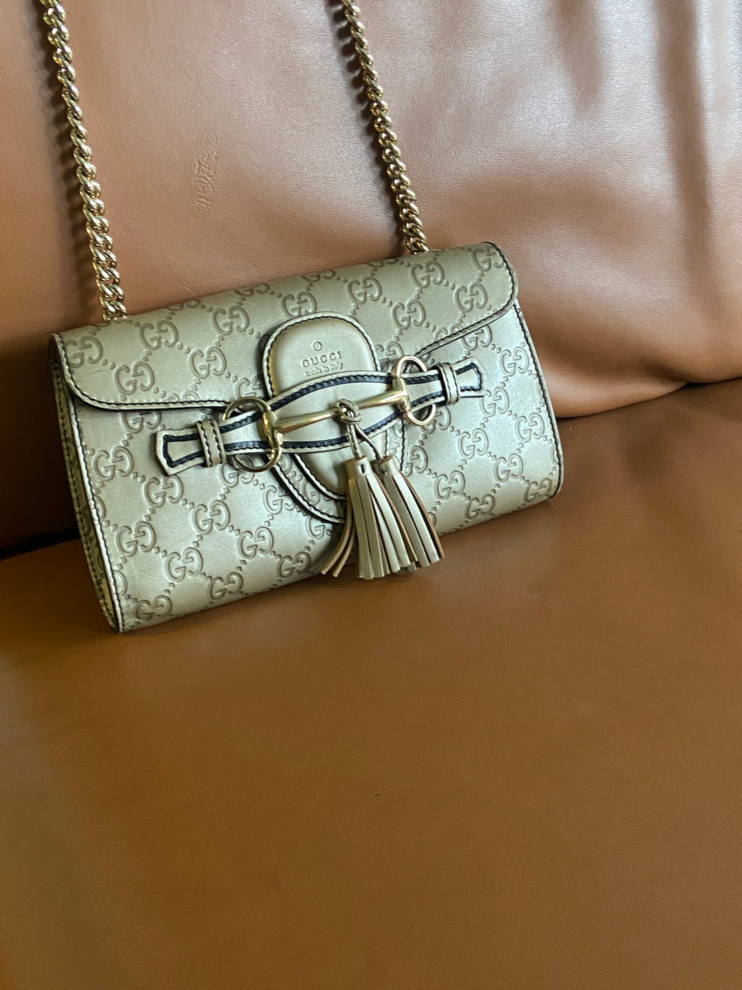 Gucci Emily Chain Small Guccissima Leather Shoulder Bag