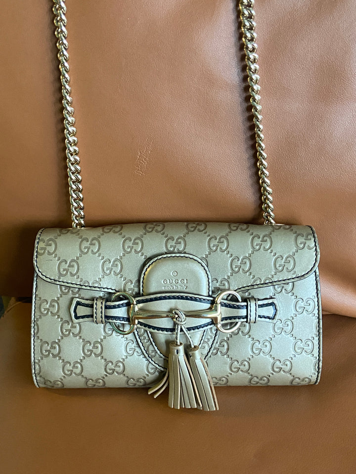 Gucci Emily Chain Small Guccissima Leather Shoulder Bag