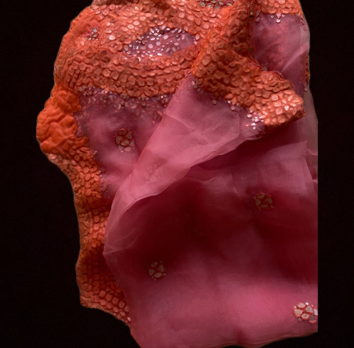 Seema Gujral Rust Mirrorwork Lehenga Set with Dupatta