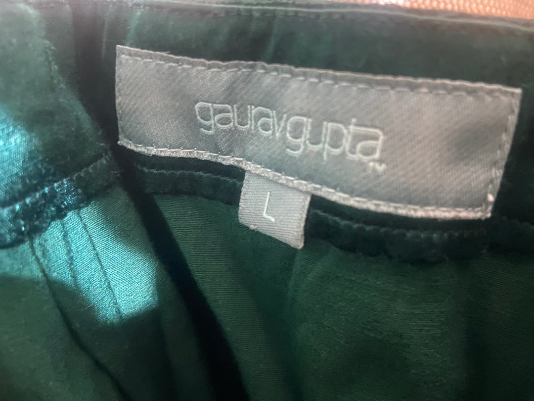 Gaurav Gupta Emerald Green Draped Gown