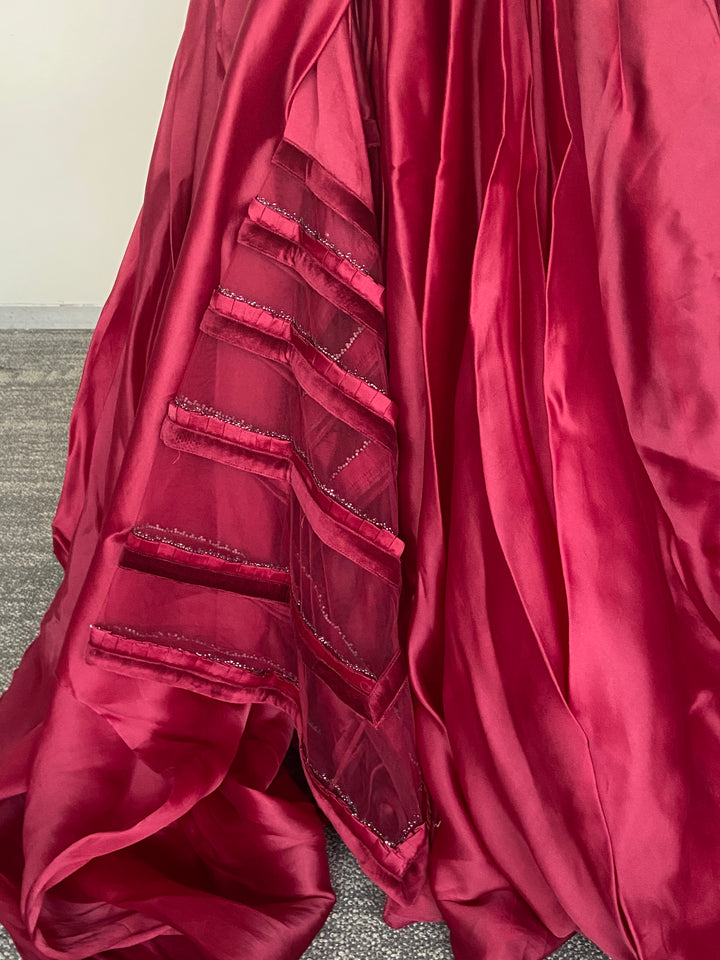 Shantanu & Nikhil Statement Red Gown