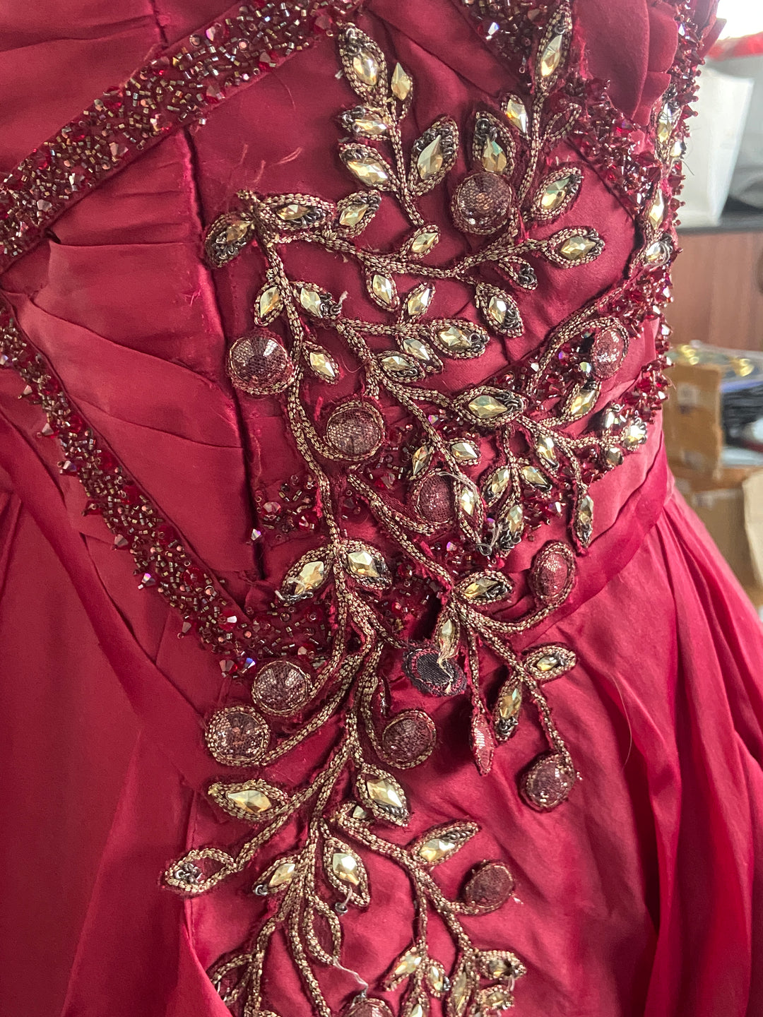 Shantanu & Nikhil Statement Red Gown