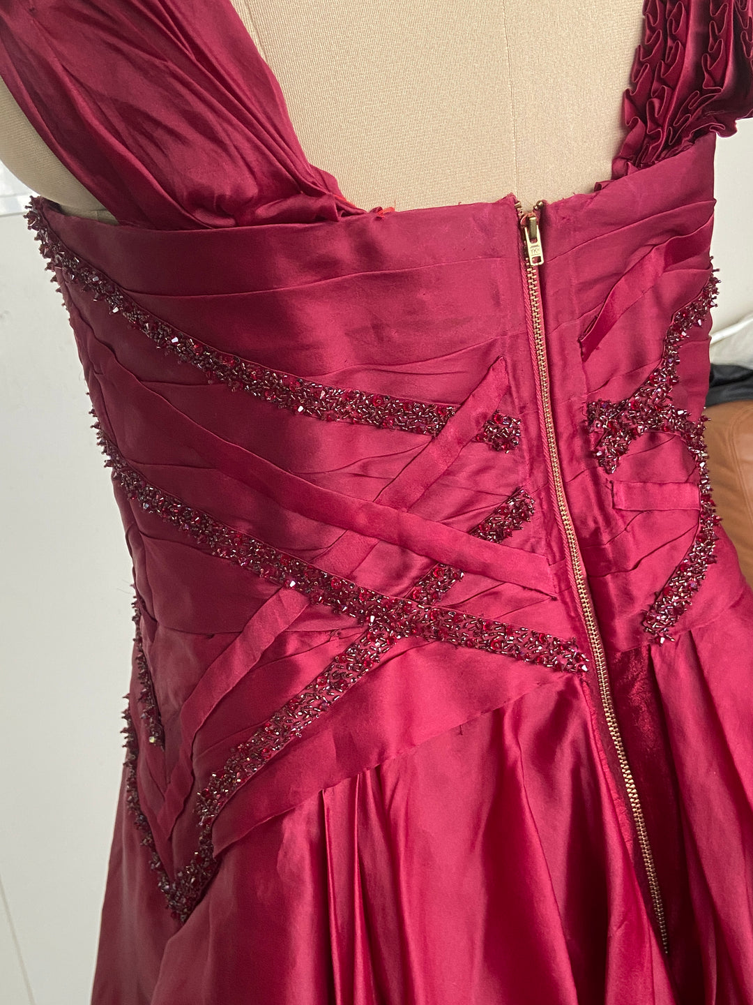 Shantanu & Nikhil Statement Red Gown