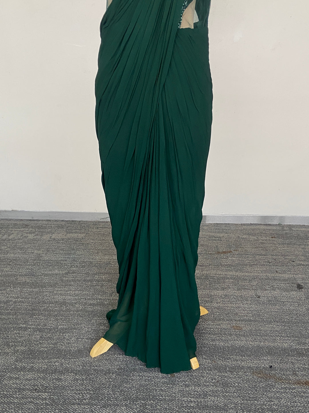 Gaurav Gupta Emerald Green Draped Gown