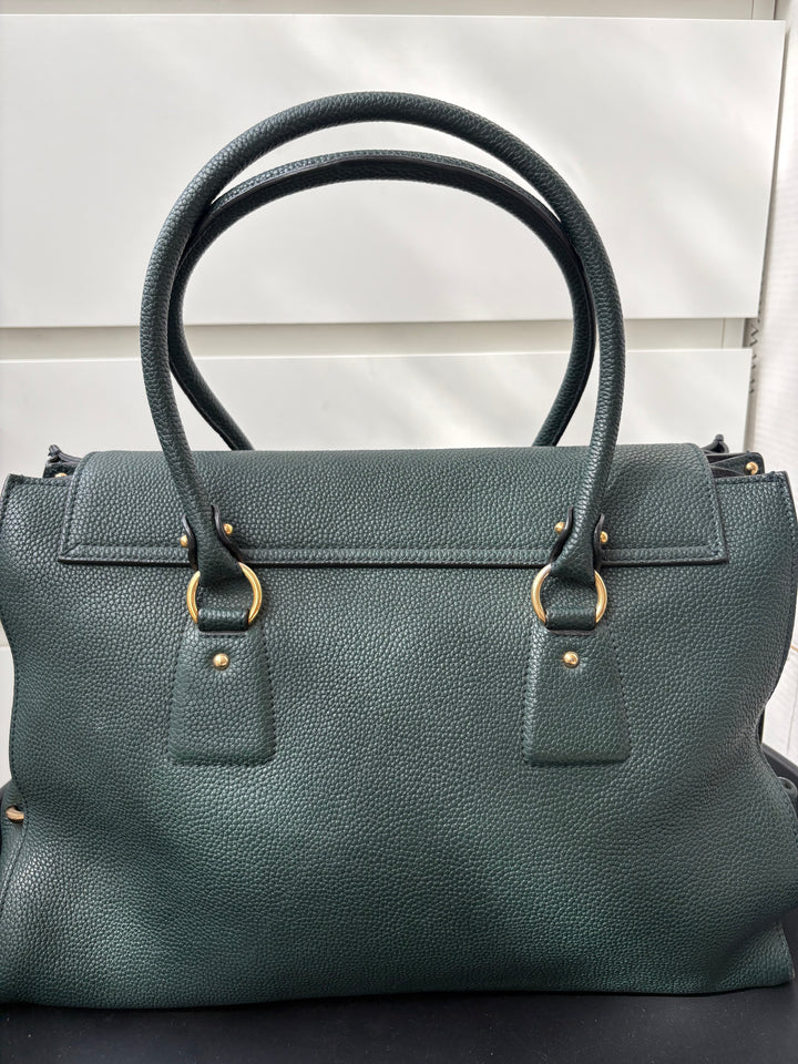 Salvatore Ferragamo Green Leather Satchel