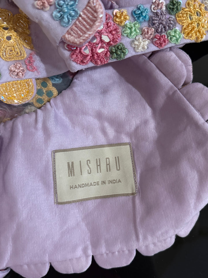 Mishru Pastel Floral Embroidered Lehenga Set