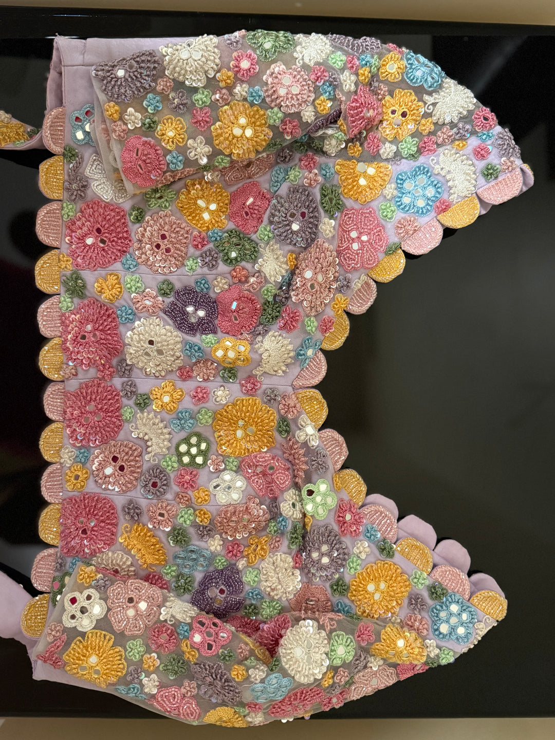 Mishru Pastel Floral Embroidered Lehenga Set