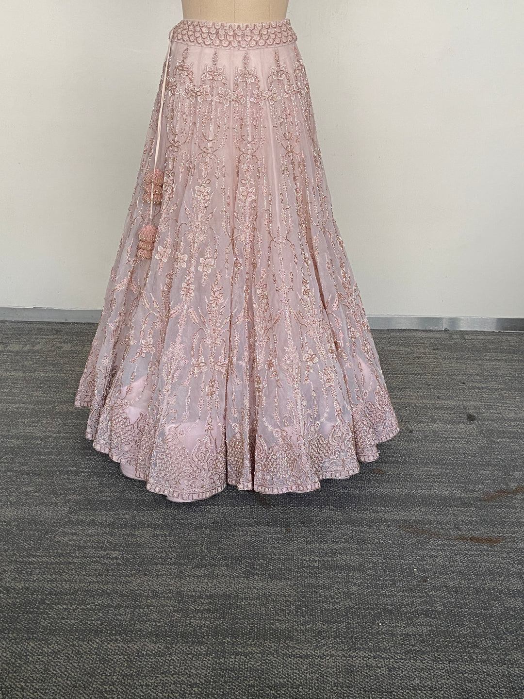 Jade by Monica & Karishma Blush Pink Embellished Lehenga Set
