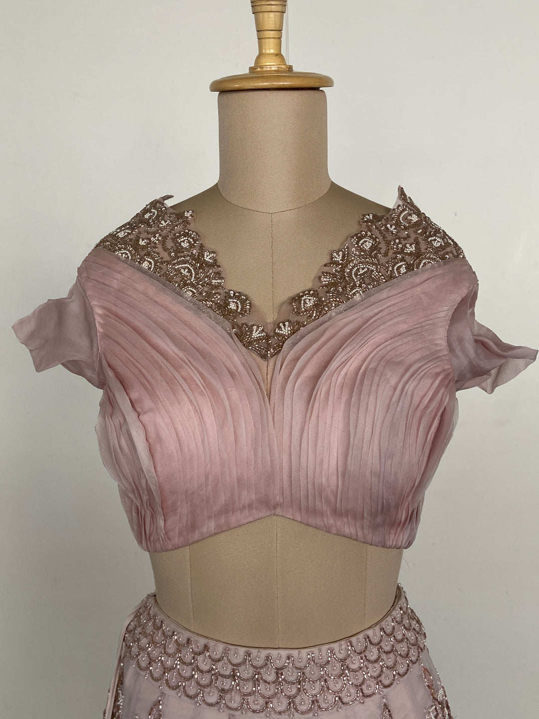 Jade by Monica & Karishma Blush Pink Embellished Lehenga Set