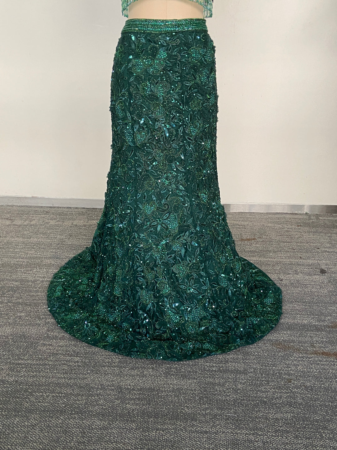 Amit GT Emerald Green Embellished Lehenga Set