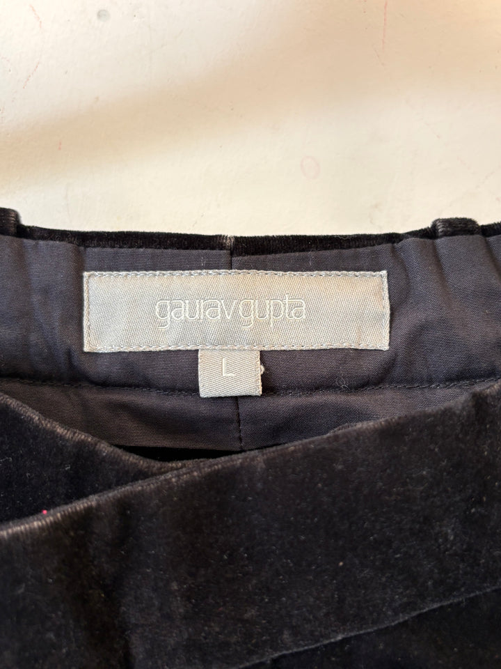 Gaurav Gupta Velvet Tuxedo Set with Abstract Embellished Blazer