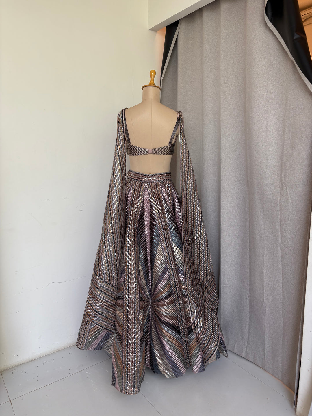 Amit Aggarwal Metallic Lehenga Set