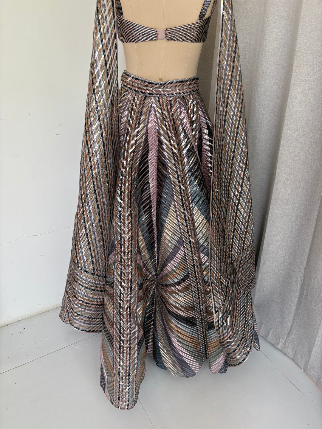 Amit Aggarwal Metallic Lehenga Set