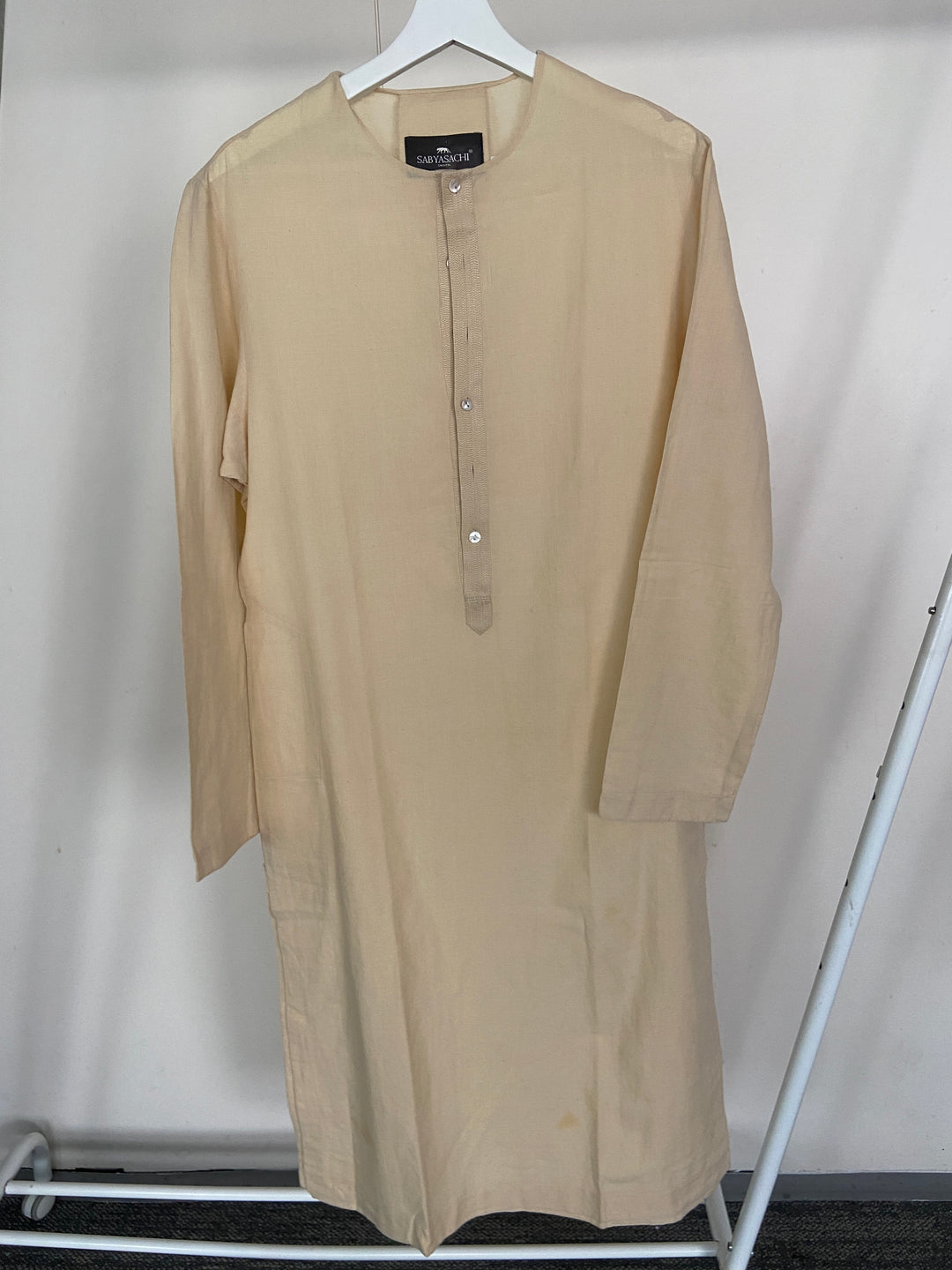Sabyasachi Ivory Kurta Set with Embroidered Nehru Jacket
