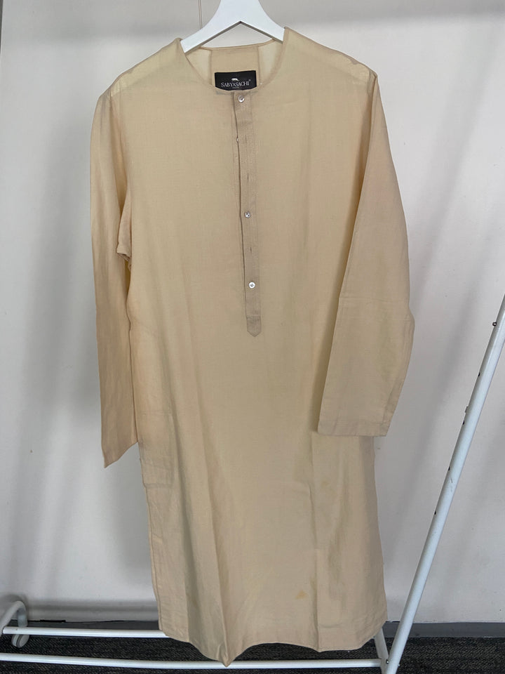Sabyasachi Ivory Kurta Set with Embroidered Nehru Jacket