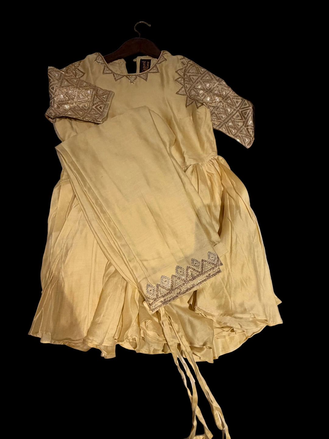 Punit Balana Yellow Embroidered Kurta Set