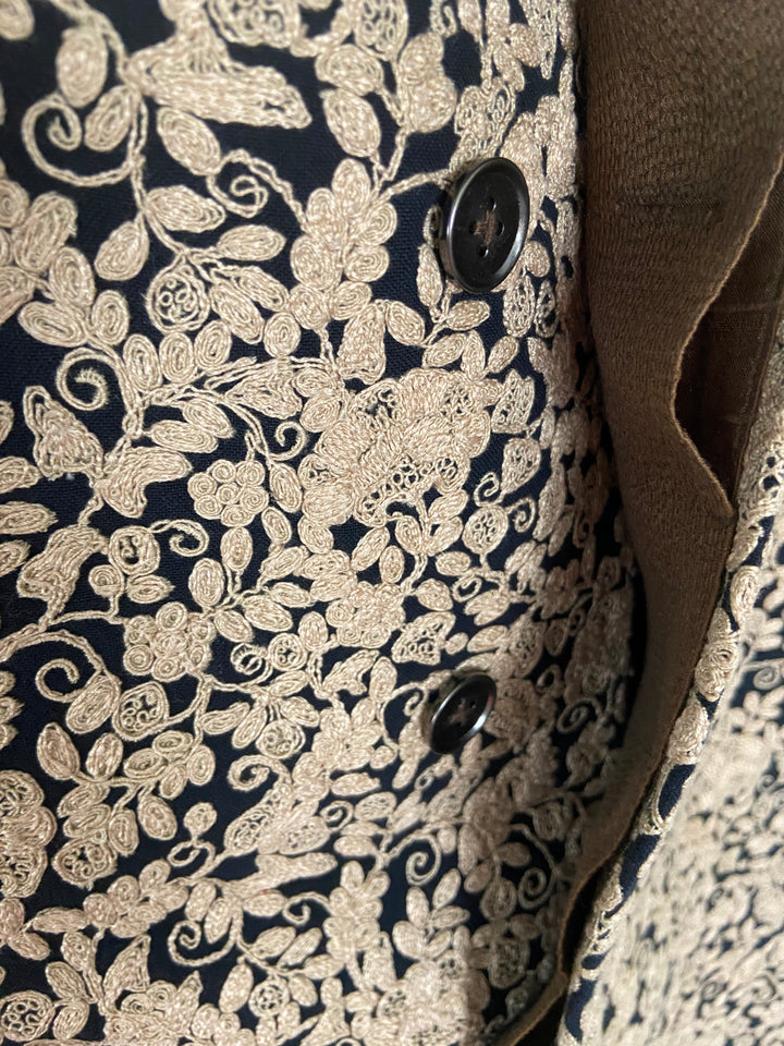 Sabyasachi Ivory Kurta Set with Embroidered Nehru Jacket