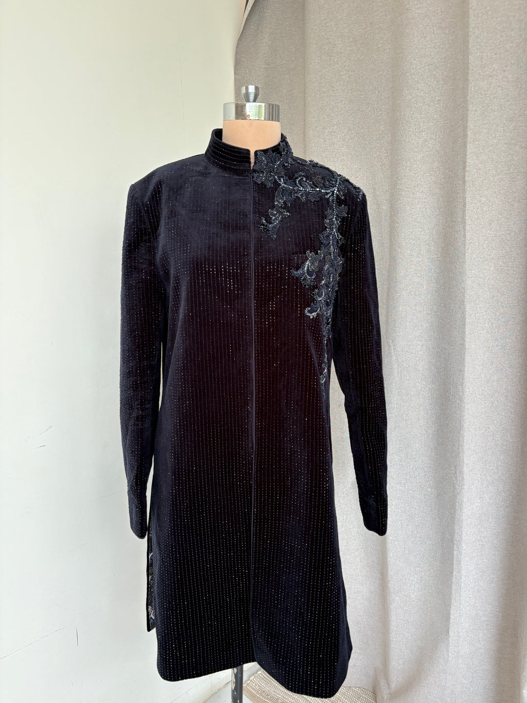 Shantanu & Nikhil Embellished Velvet Sherwani Set