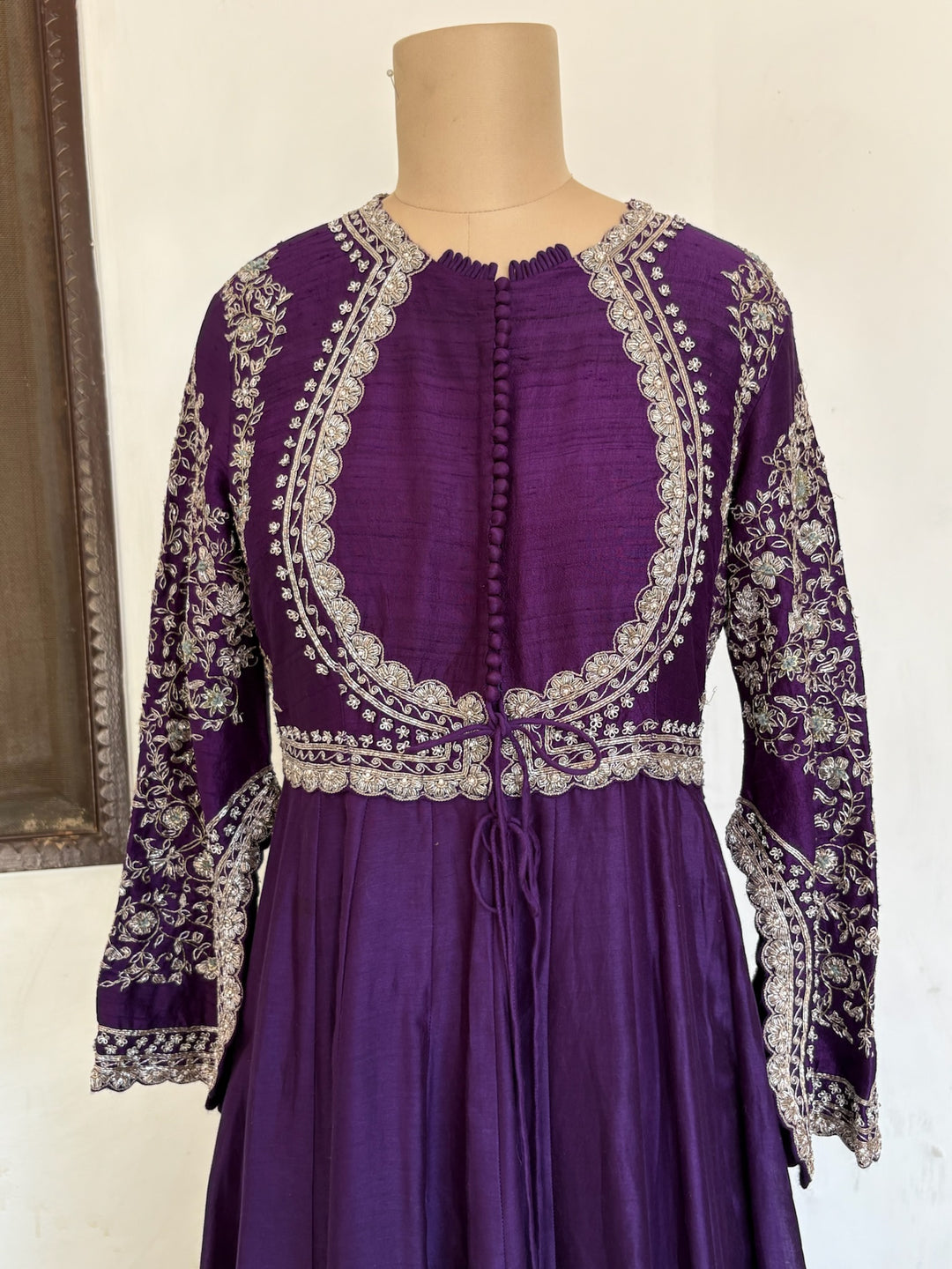 Jayanti Reddy Purple Embroidered Anarkali