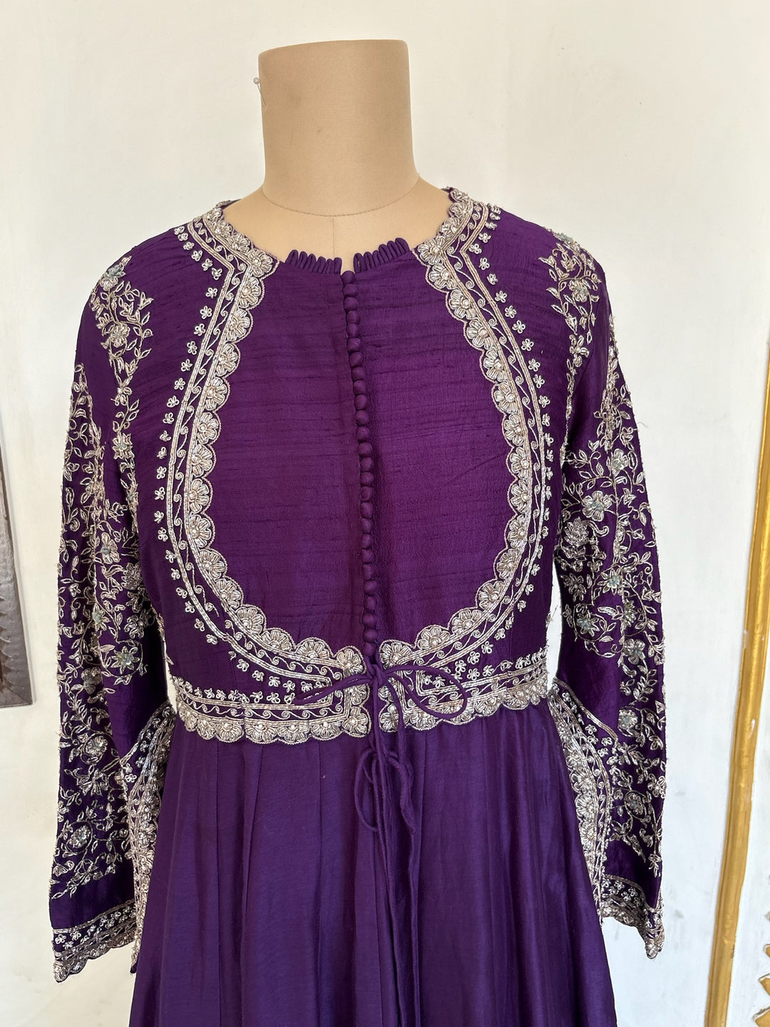 Jayanti Reddy Purple Embroidered Anarkali
