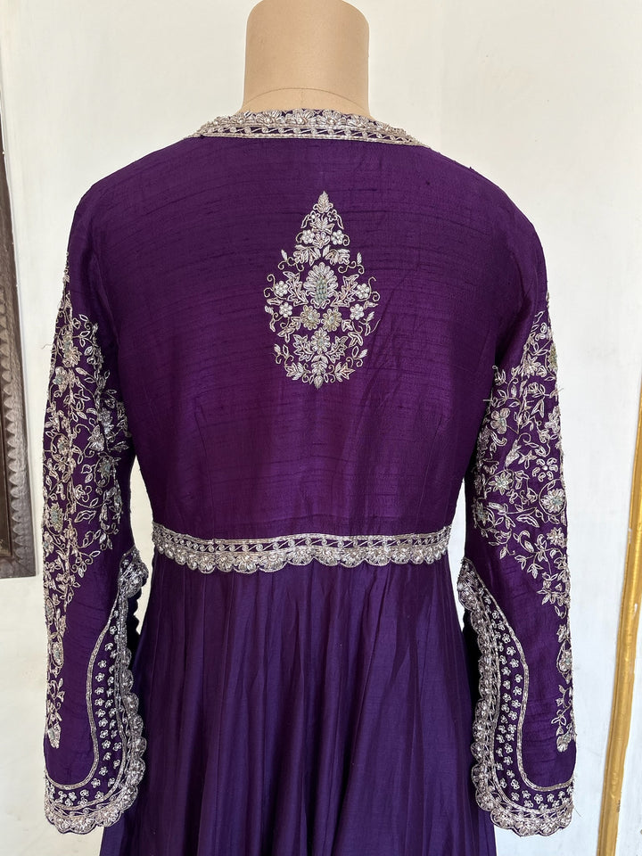 Jayanti Reddy Purple Embroidered Anarkali