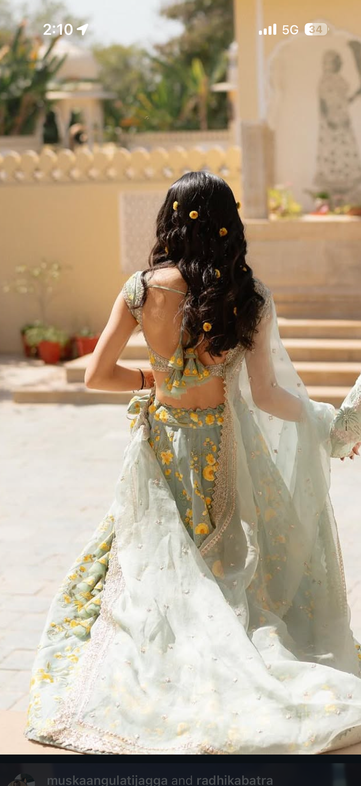 Anushree Reddy Floral Embroidered Lehenga Set