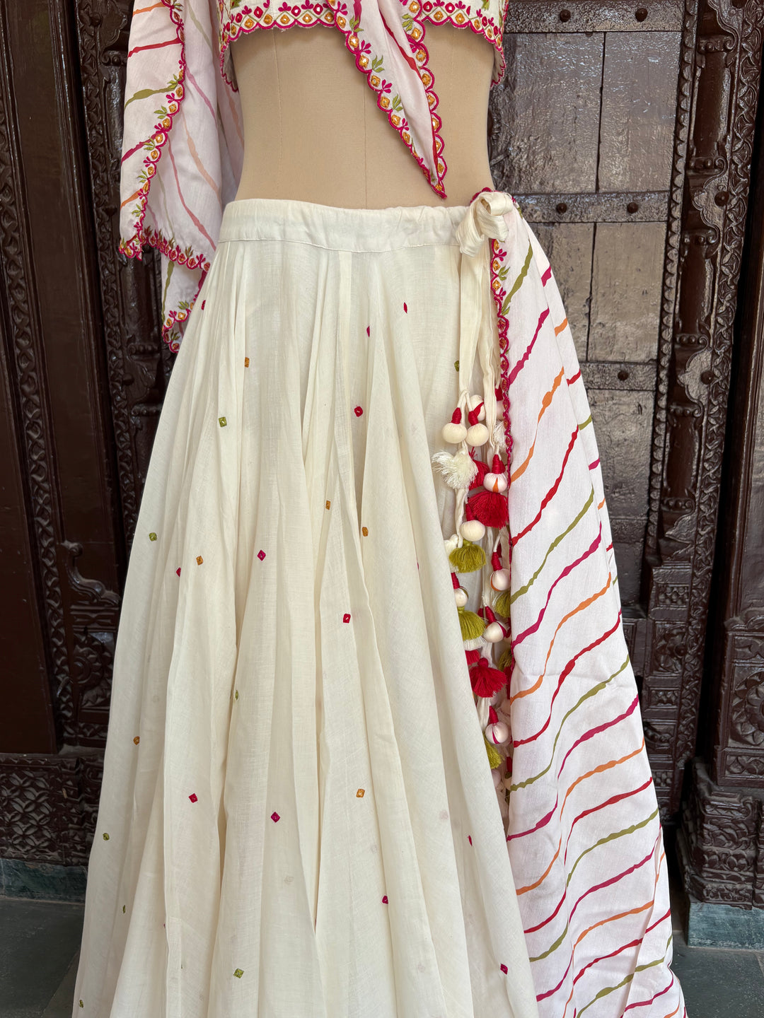 Punit Balana Ivory Embroidered Lehenga Set