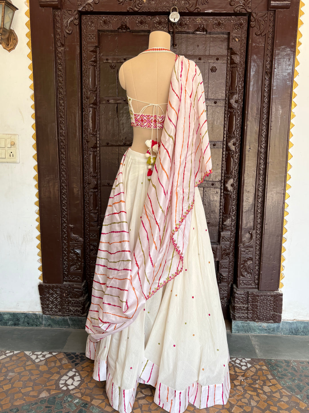 Punit Balana Ivory Embroidered Lehenga Set