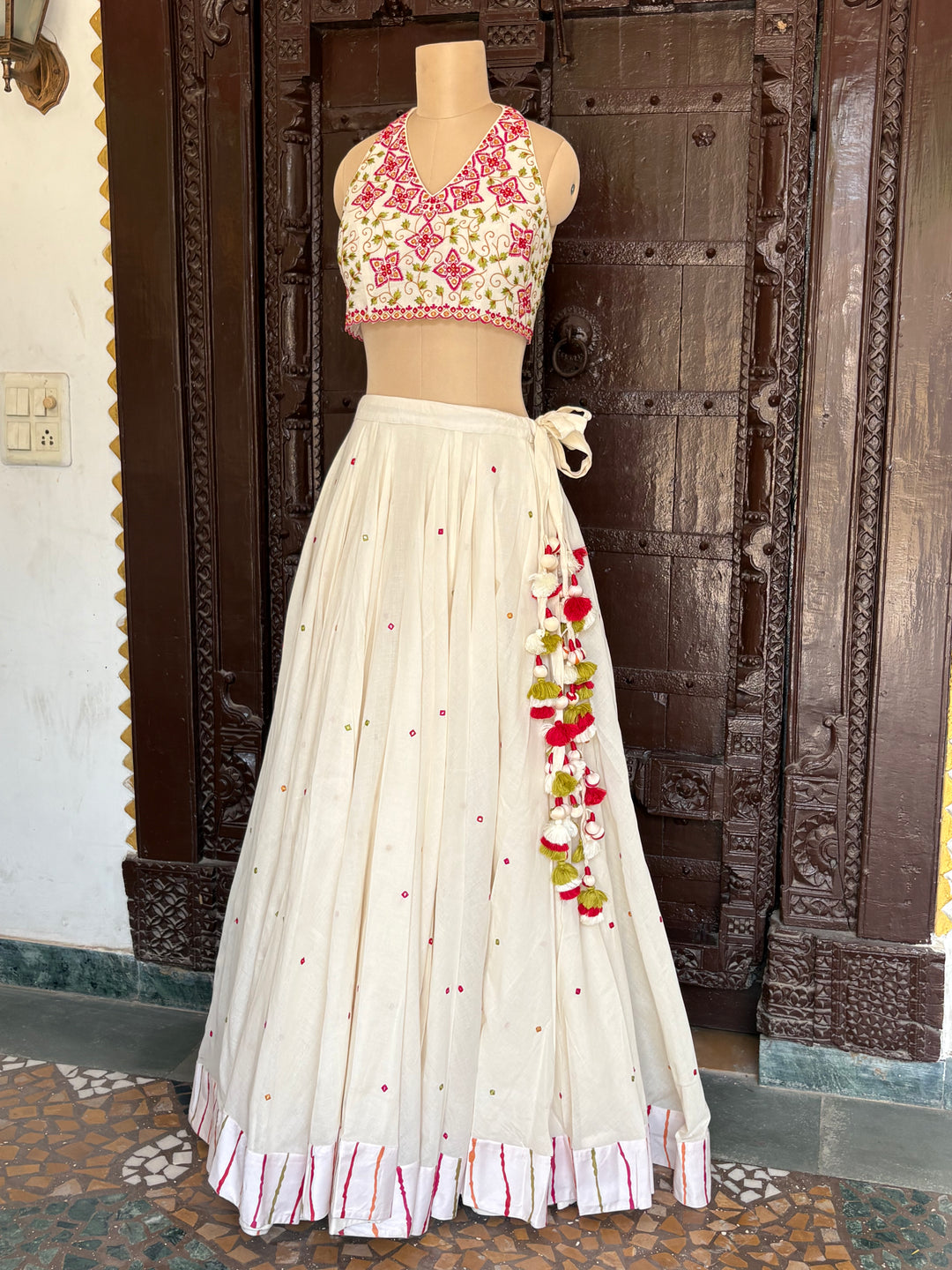 Punit Balana Ivory Embroidered Lehenga Set