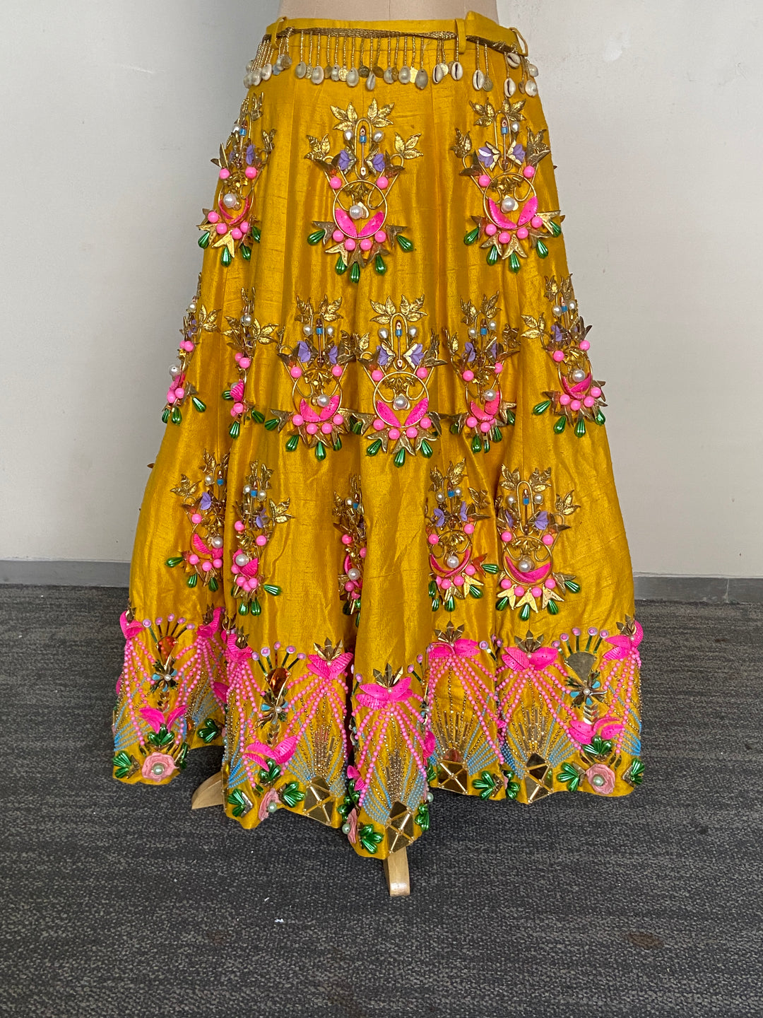 Papa Don't Preach Mustard Yellow Embellished Lehenga Set